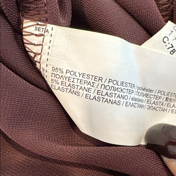 MANGO BROWN CUT-OUT LONG SLEEVE FORMAL DRESS SIZE 8 New w/ Tag - Picture 3 of 13